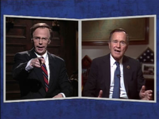 Dana Carvey and George H.W. Bush on SNL